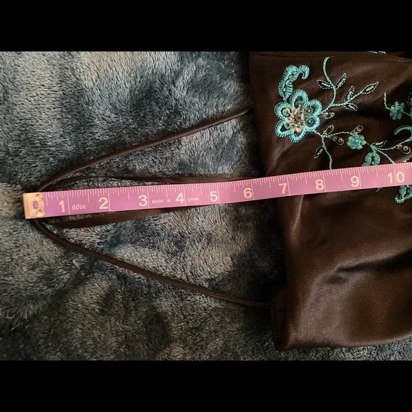 Beaded Embroidered Corset Formal Blue Black Tulle - Picture 14 of 16